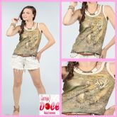 5074-Regata Lurex Estampa Onça