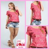 5026-Blusa Manga Curta Estampada